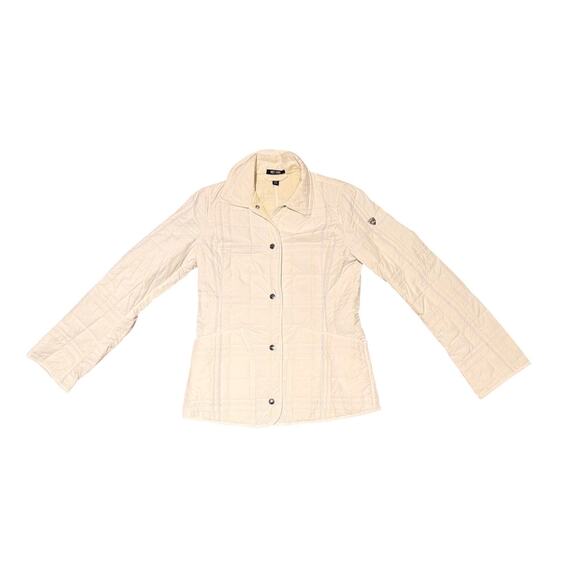 Unbranded Jackets & Blazers - POST CARD Quilted Jacket Cream Snap Button Pockets Women's Size M